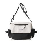 Single belt multipocket nylon shoulder bag