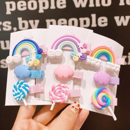 Rainbow Candy Hairclip 3 Pcs Set