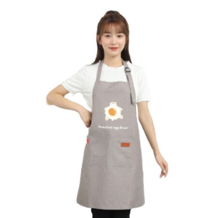 Egg yolk printed waterproof apron