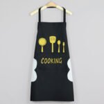 Waterproof tableware printed apron with hand wiper