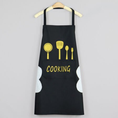Waterproof tableware printed apron with hand wiper