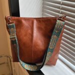 Wide strap PU fashion bag for women