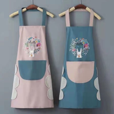 Floral printed Kitchen apron with hand wiper