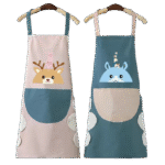 Deer Printed kitchen apron with hand wiper and pocket