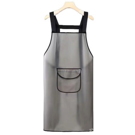 Transparent sand black apron
