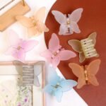 Transparent color butterfly back clip hairclip