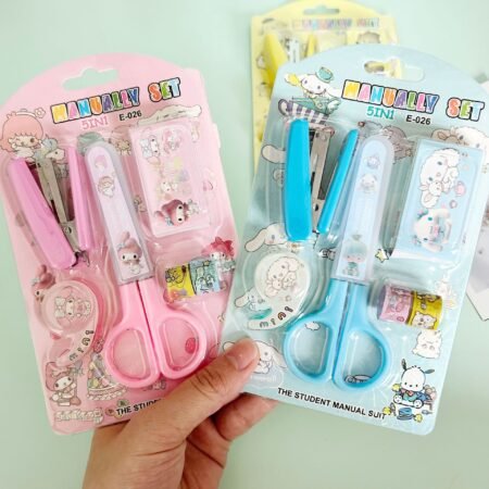 Sanrio scissor stapler set 5 in 1