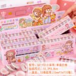 Cartoon sticker transparent washi tape 10 pcs box