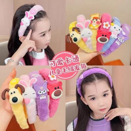 Plush headband with cartoon character