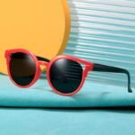 Dual tone oval frame Anti uv sunglasses for kids