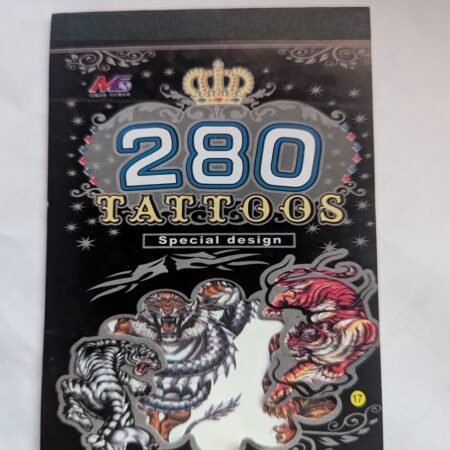 HD printed 280 tattoo sticker 4 page book