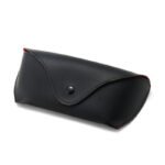 Triangle shape PU leather velvet inner optics case