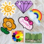 Random 5 Pcs acrylic charms brooches