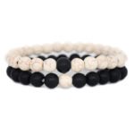 Couple combined bead bracelet 2 pcs set