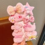 Sanrio plush hairclip 8 pcs set