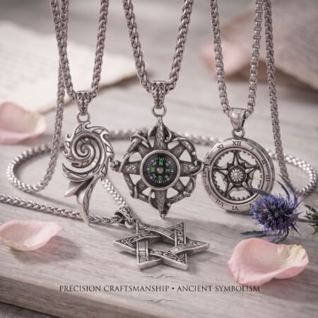 Premium- quality non-fading Titanium steel Necklace with pendant 1 pcs