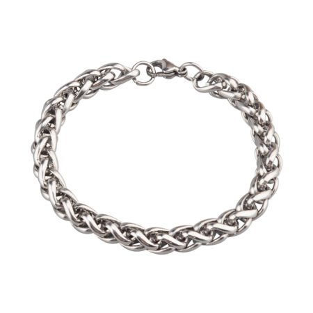 Premium Stainless Steel Wheat Chain 8mm Bracelet for Men and Women