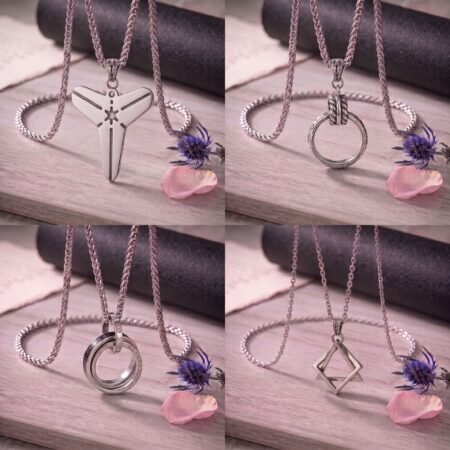 Stainless steel korean style necklace with pendant and permanent color sweat proof water proof