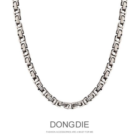 Premium Stainless Steel 6mm Dragon bone Chain Necklace (60cm)