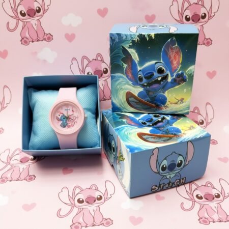 Stitch cartoon character watch with matching box